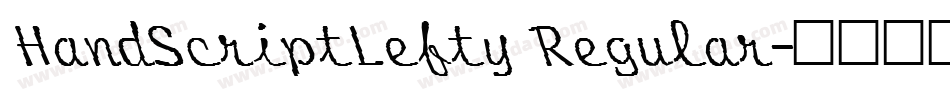 HandScriptLefty Regular字体转换
